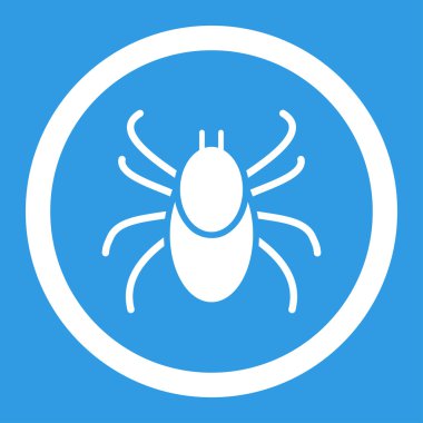 Mite yuvarlak vektör simgesi