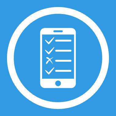 Mobil Test yuvarlak vektör simgesi