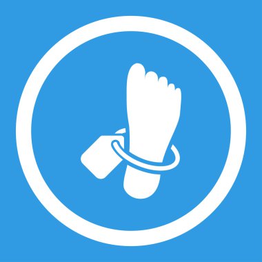 Morg etiketi vektör simge yuvarlak