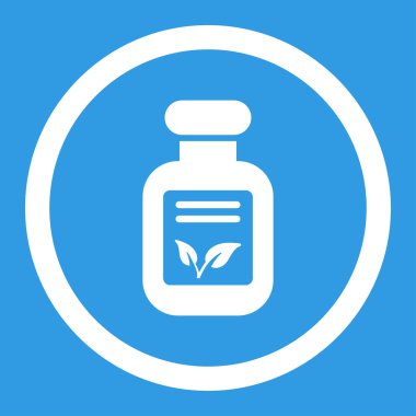 Doğal ilaçlar yuvarlak vektör simgesi