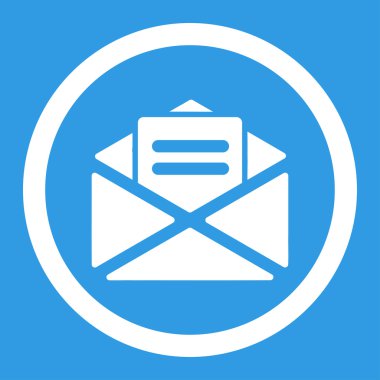 Açık posta yuvarlak vektör simgesi