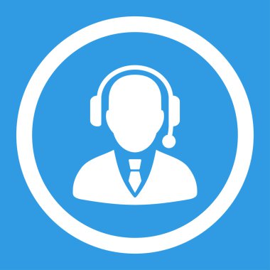 Operatör yuvarlak vektör simgesi