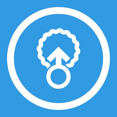 Ovum penetrasyon yuvarlak vektör simgesi