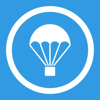 Paraşüt yuvarlak vektör simgesi