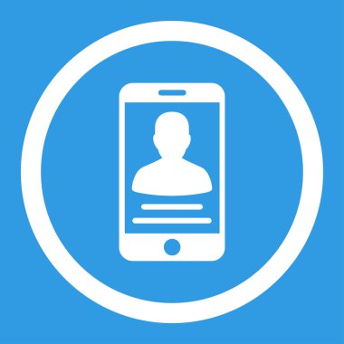 Hasta mobil hesap yuvarlak vektör simgesi