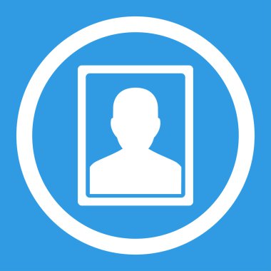 Hasta portre yuvarlak vektör simgesi