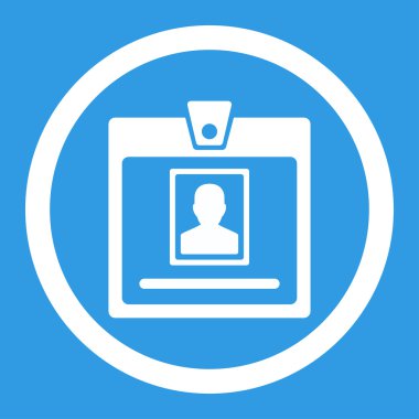 Kişi rozet yuvarlak vektör simgesi