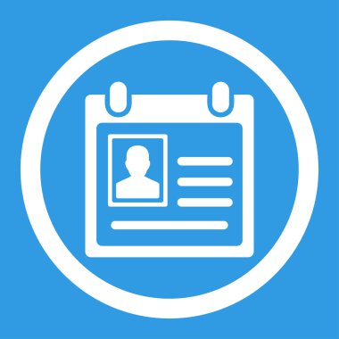 Kişisel rozet yuvarlak vektör simgesi