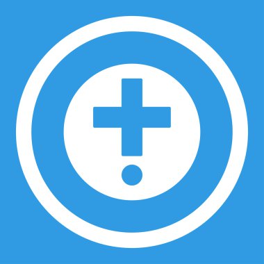 Eczane yuvarlak vektör simgesi