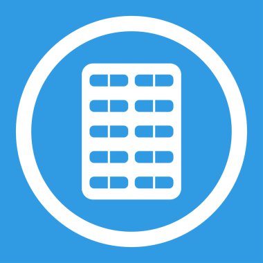 Hap Blister yuvarlak vektör simgesi