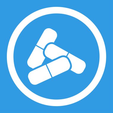 Hapları yuvarlak vektör simgesi