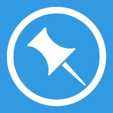 PIN yuvarlak vektör simgesi