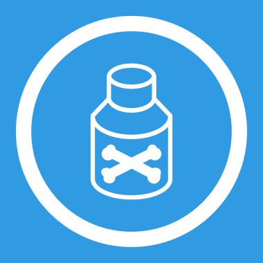 Zehir şişe yuvarlak vektör simgesi