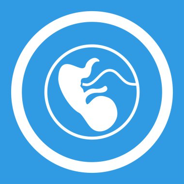 Gebelik yuvarlak vektör simgesi