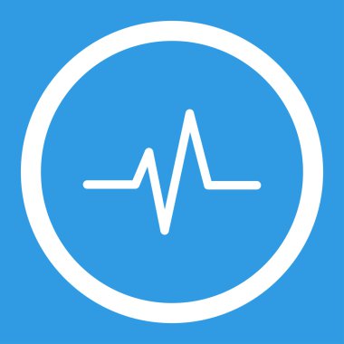 Nabız yuvarlak vektör simgesi