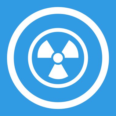 Radyasyon tehlike yuvarlak vektör simgesi