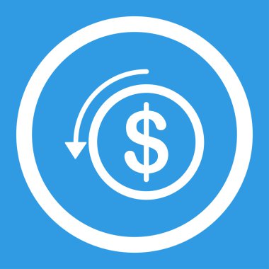 Yuvarlak vektör simge iade