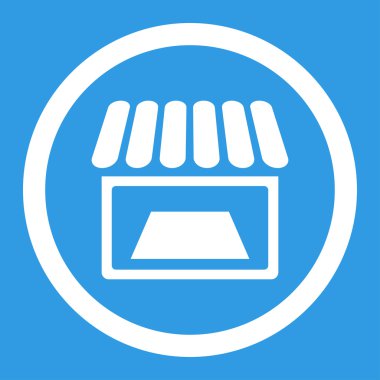 Dükkanı yuvarlak vektör simgesi