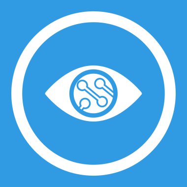 Akıllı Lens yuvarlak vektör simgesi