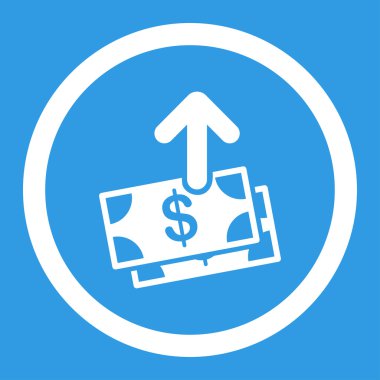 Para yuvarlak vektör simge harcamak