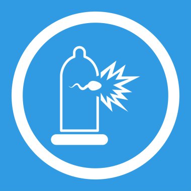 Sperm kaçış yuvarlak vektör simgesi