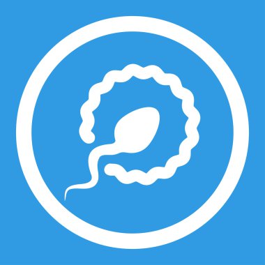 Sperm penetrasyon yuvarlak vektör simgesi