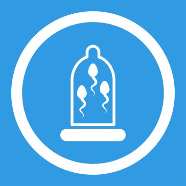 Sperm koruma yuvarlak vektör simgesi