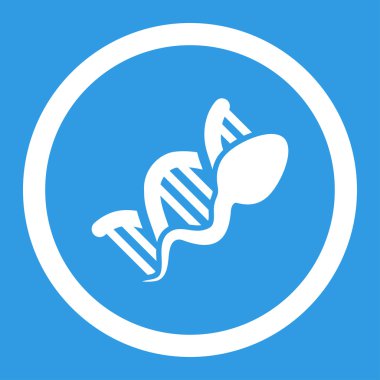 Sperm çoğaltma yuvarlak vektör simgesi