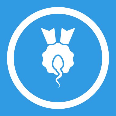 Sperm kazanan yuvarlak vektör simgesi