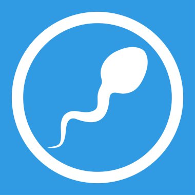 Spermatozoon yuvarlak vektör simgesi