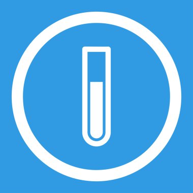 Test tüpü yuvarlak vektör simgesi