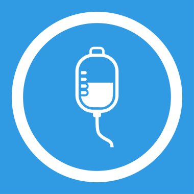 Terapi damlalık yuvarlak vektör simgesi