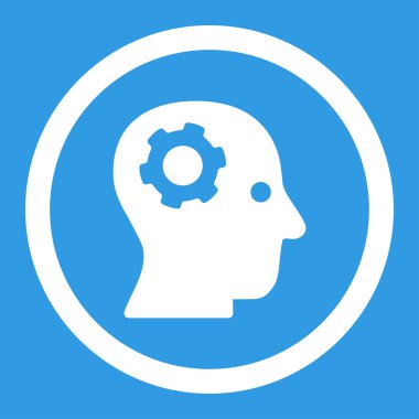 Düşünme yuvarlak vektör simgesi