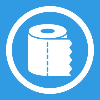 Tuvalet kağıdı rulo yuvarlak vektör simgesi