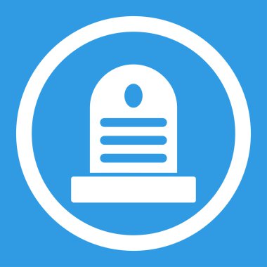 Mezar taşı yuvarlak vektör simgesi