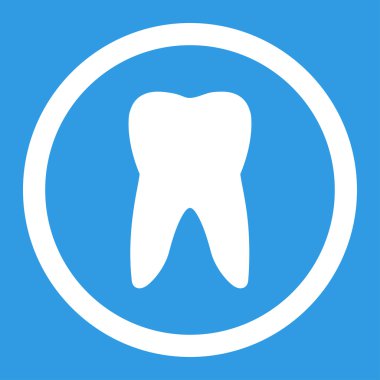 Diş yuvarlak vektör simgesi