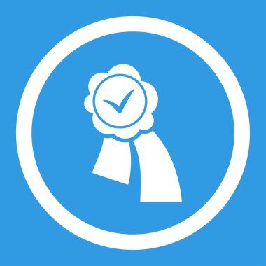 Doğrulama mühür vektör simge yuvarlak