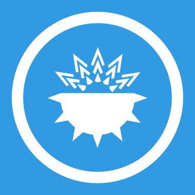 Viral yapısı yuvarlak vektör simgesi