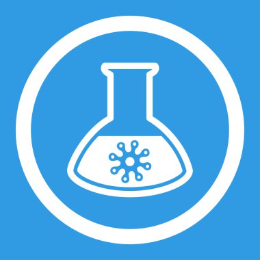 Virüs analiz yuvarlak vektör simgesi