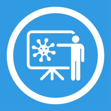 Virüs rapor vektör simge yuvarlak