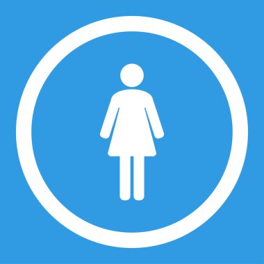 Kadın yuvarlak vektör simgesi