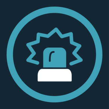 Alarm yuvarlak vektör simgesi