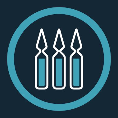 Ampul yuvarlak vektör simgesi