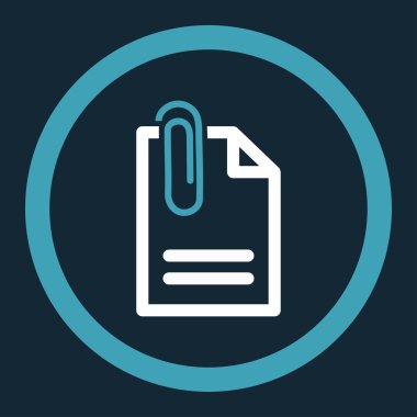 Belge yuvarlak vektör simgesi ekleme