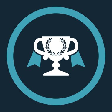 Ödülü Kupası yuvarlak vektör simgesi