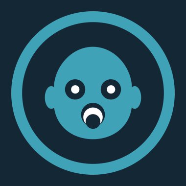 Bebek kafa vektör simge yuvarlak