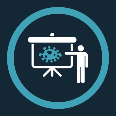 Bakteri yuvarlak vektör simge ders