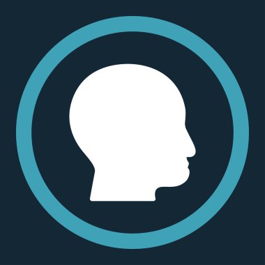 Kel kafası vektör simge yuvarlak