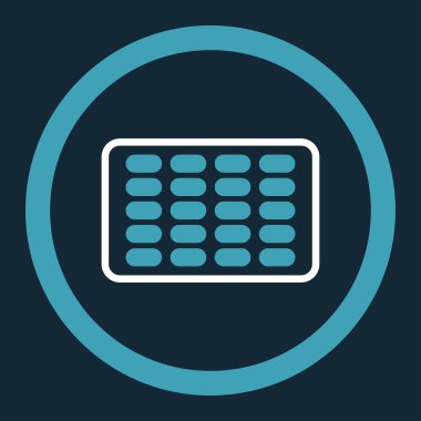 Blister yuvarlak vektör simgesi