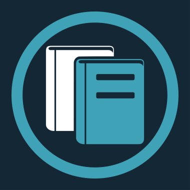 Kitaplar yuvarlak vektör simgesi